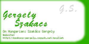 gergely szakacs business card