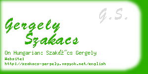 gergely szakacs business card